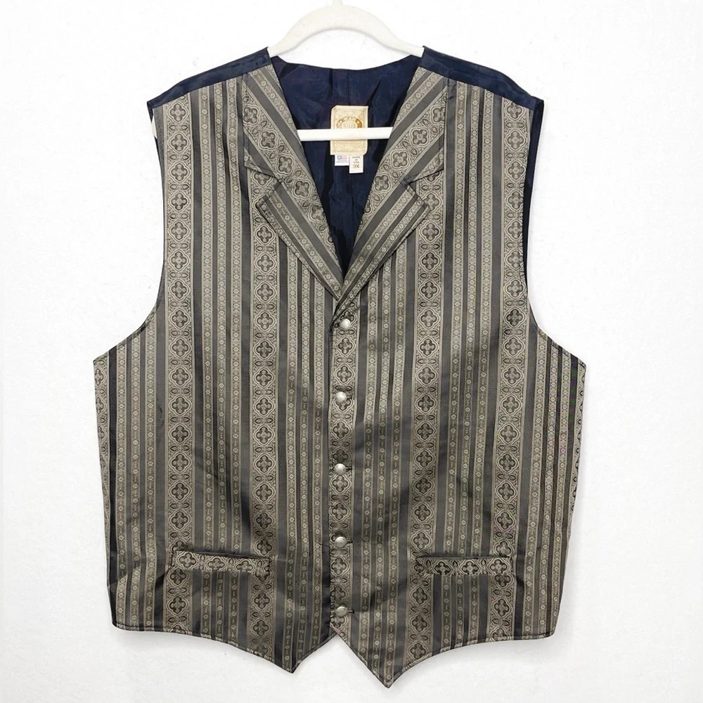Wha Maker Frontier Clothing Men's Western Style Vest Made in USA Size 3XL